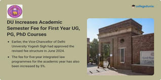 DU Increases Academic Semester Fee for First Year UG, PG, PhD Courses; Check Details Here